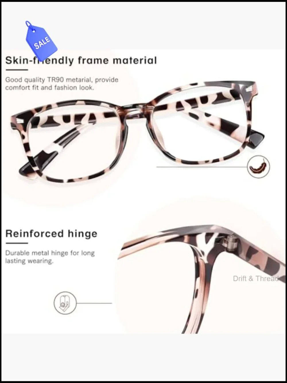 Blue Light Glasses Women Men UV400 Anti Glare Lightweight Computer Gaming Office